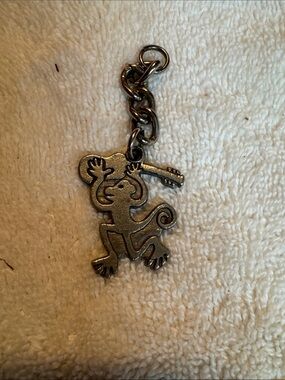 Keith Urban Monkey Charm Keychain Pendant - Silver Tone